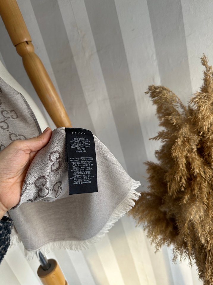 Gucci yün ipek şal - Görsel 3