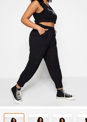 Siyah salvar pantolon - Görsel 2