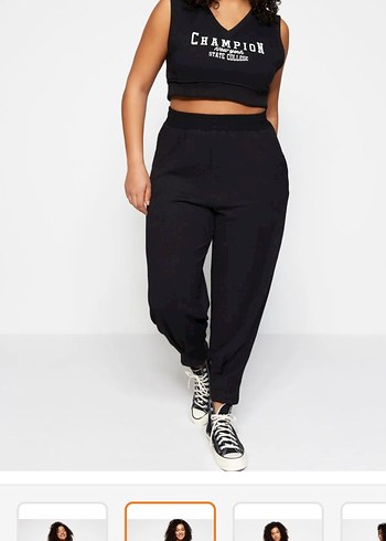 Siyah salvar pantolon - Görsel 3