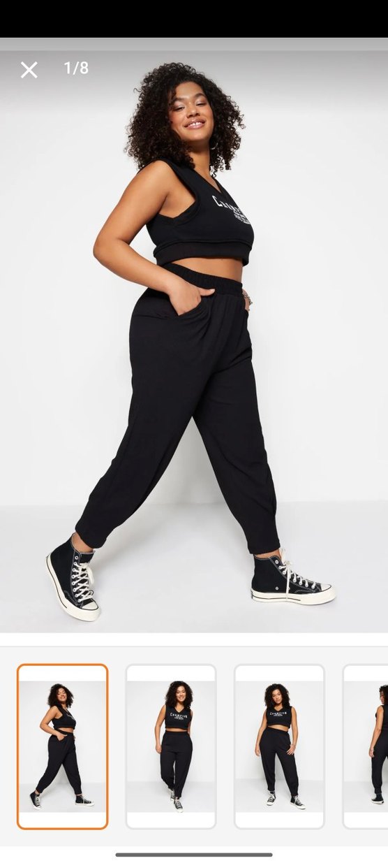 Siyah salvar pantolon - Görsel 2