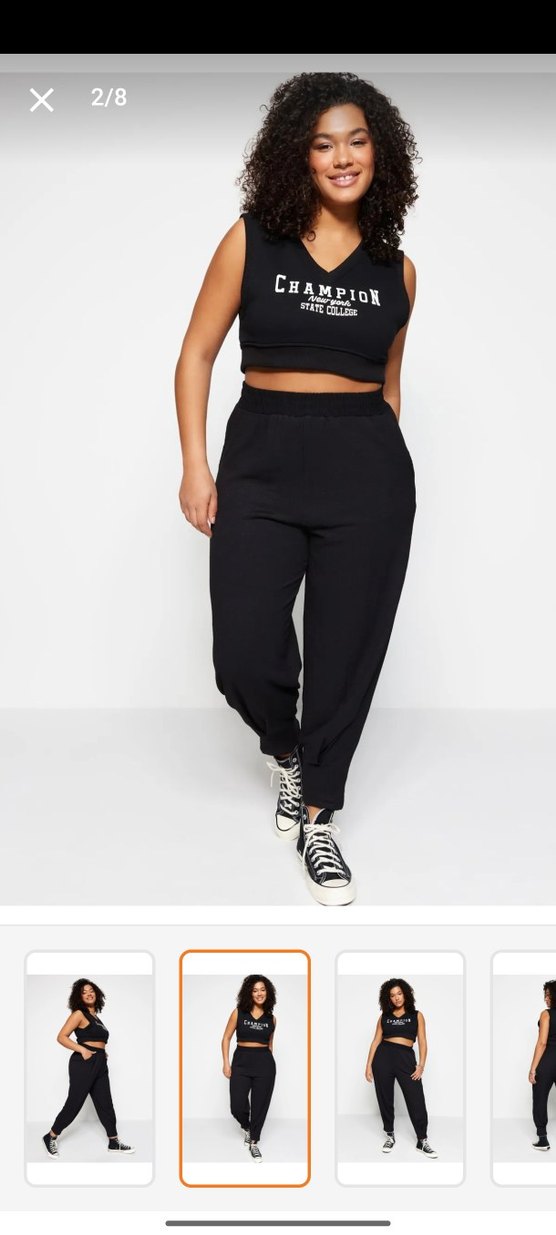 Siyah salvar pantolon - Görsel 3