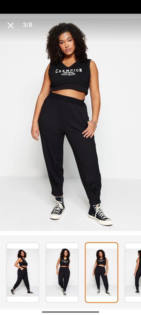 Siyah salvar pantolon - Görsel 4