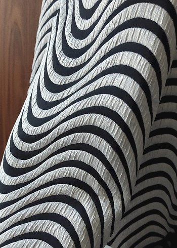 Diğer Gri Beyaz Zebra Desenli Modern etek