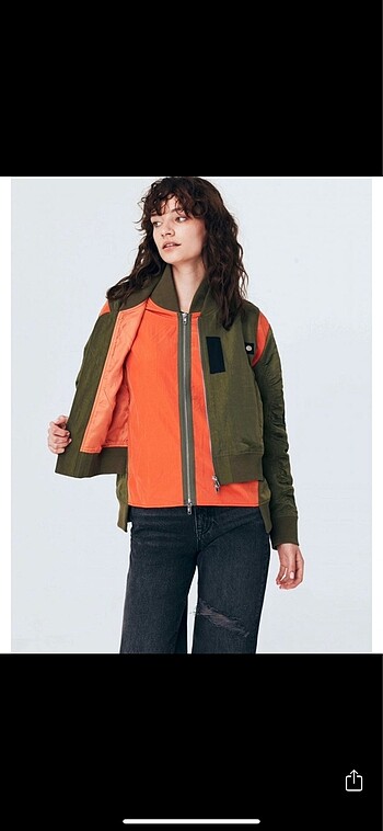 Twist Twist çift parça görünümlü bomber mont