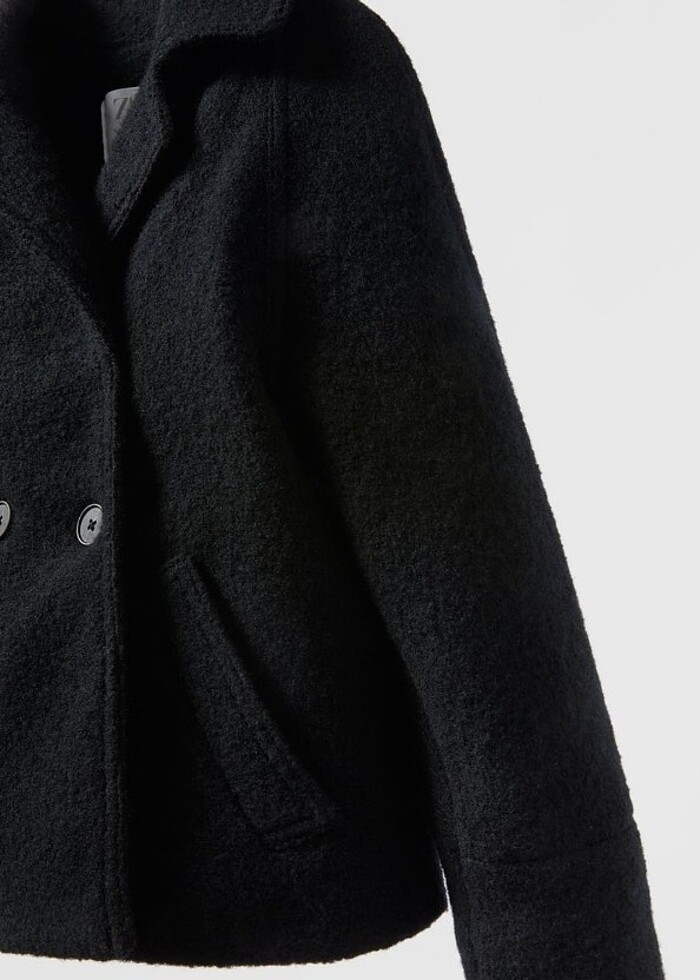 ZARA KRUVAZE DÜĞMELİ YÜN KABAN - Görsel 3