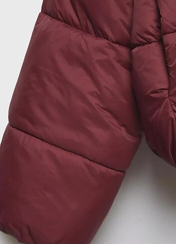 m Beden bordo Renk ZARA Z3D ŞİŞME MONT