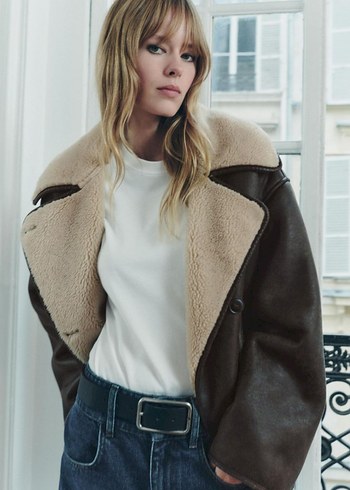 Zara ZARA ÇİFT TARAFLI İÇİ SUNİ YÜNLÜ CEKET KABAN