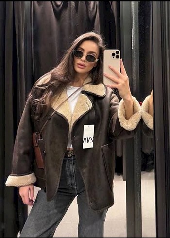 ZARA ÇİFT TARAFLI İÇİ SUNİ YÜNLÜ CEKET KABAN