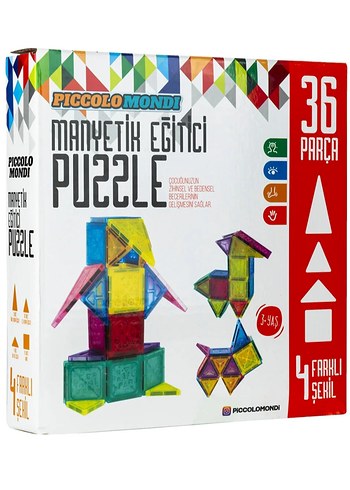 Piccolo Mondi 36 Parça Manyetik Eğitici Puzzle Blok