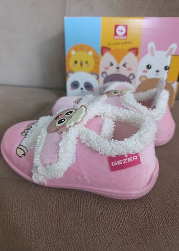 25 Beden gezer bebe kız çocuk kışlık cırtlı panduf
