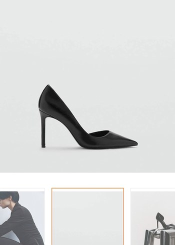 Kadın Siyah Deri Stiletto İş Ayakkabısı - Görsel 4