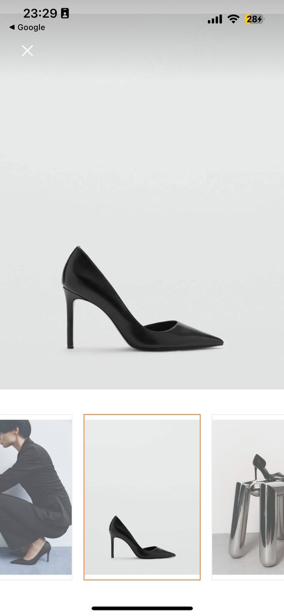 Kadın Siyah Deri Stiletto İş Ayakkabısı - Görsel 4