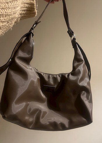 Kahverengi Deri Kadın Omuz Çantası - Görsel 5