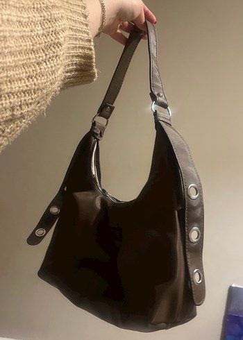 Kahverengi Deri Kadın Omuz Çantası - Görsel 4