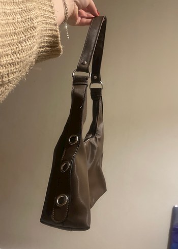 Kahverengi Deri Kadın Omuz Çantası - Görsel 3