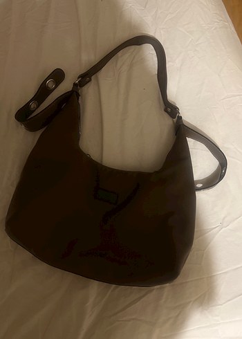 Kahverengi Deri Kadın Omuz Çantası - Görsel 2