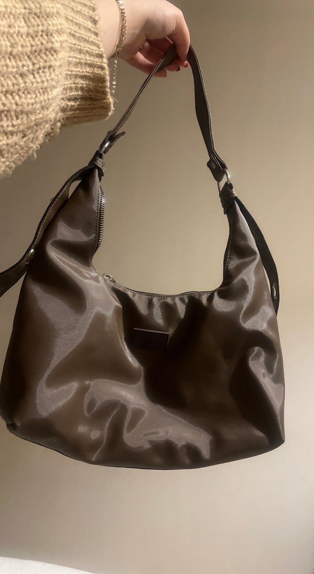 Kahverengi Deri Kadın Omuz Çantası - Görsel 5