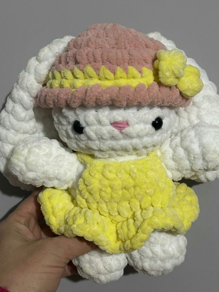 Pastel Sarı El Yapımı Peluş Oyuncak - Görsel 2