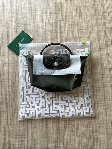 Longchamp le pliage xs mini pouch çanta haki