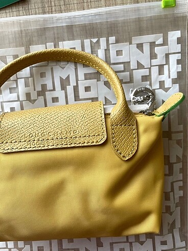 Beden sarı Renk Longchamp le pliage xs mini pouch çanta koyu sarı