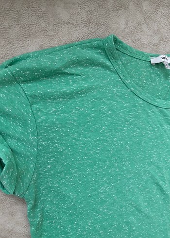 Yeşil Kısa Kollu Pamuklu Basic Tişört - Görsel 4