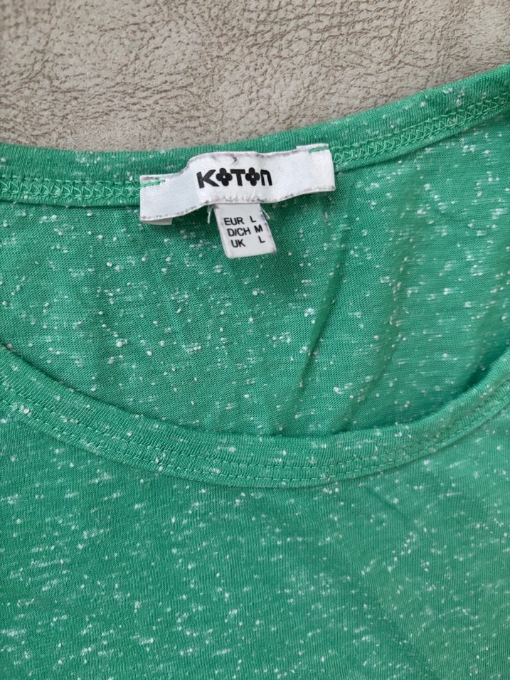 Yeşil Kısa Kollu Pamuklu Basic Tişört - Görsel 3