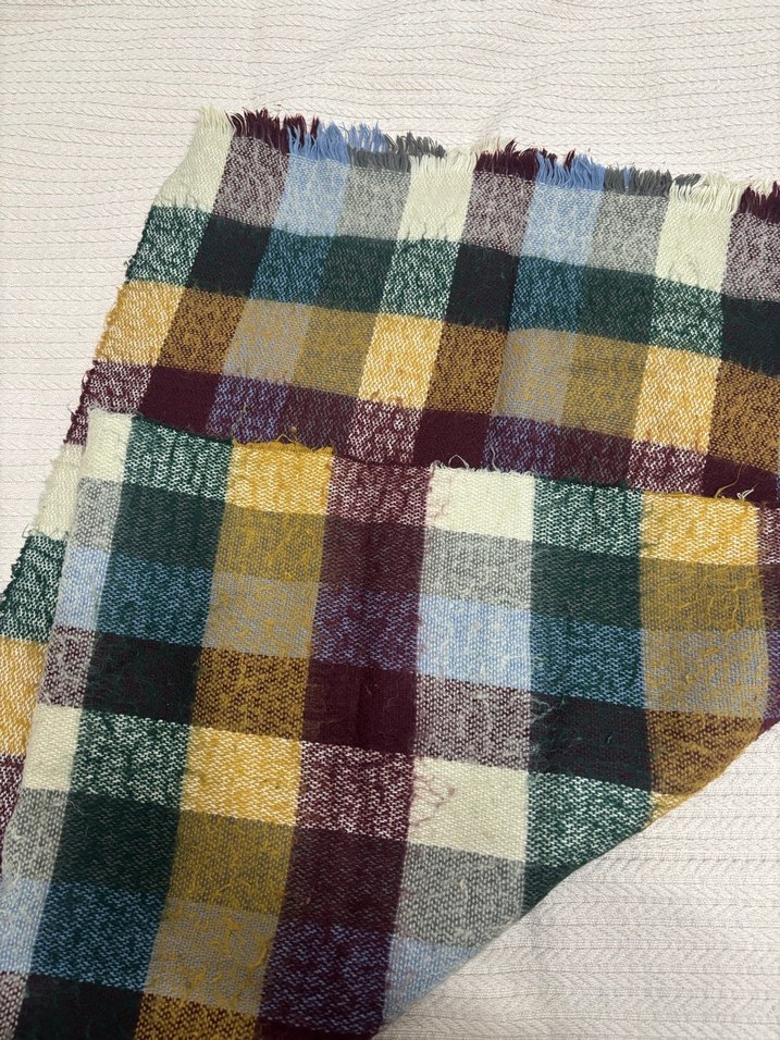 Çok Renkli Kareli Atkı - Görsel 2