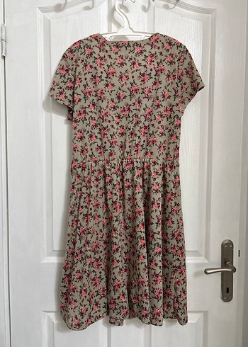 Bohem Kısa Kollu Midi Elbise - Görsel 2