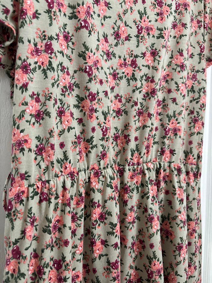 Bohem Kısa Kollu Midi Elbise - Görsel 3