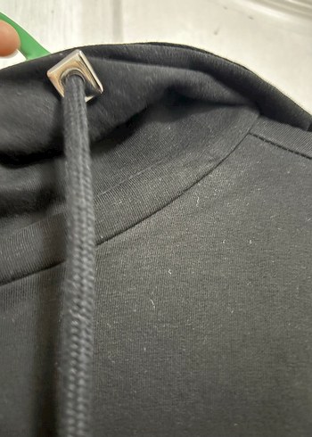 Siyah Kapüşonlu Sweatshirt - Görsel 3