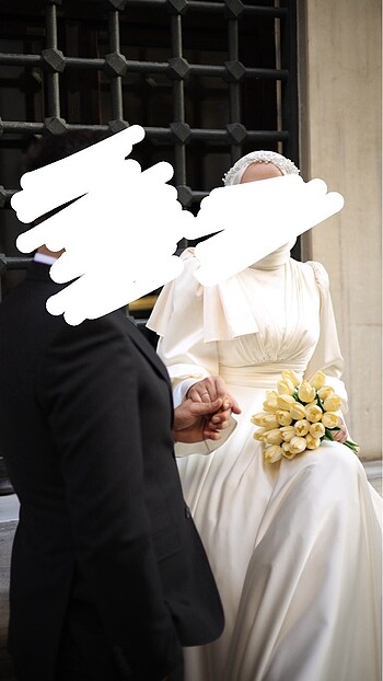 Nikah Dış çekim elbisesi ve şal