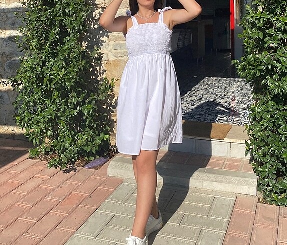 Günlük beyaz elbise