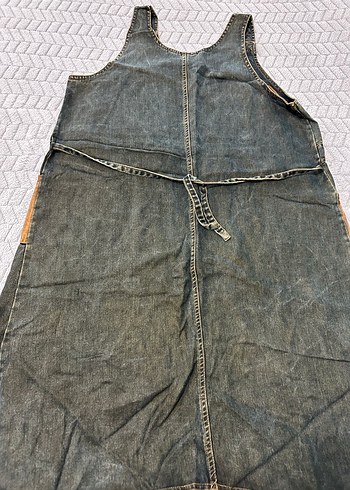 Kadın Kahverengi Kot Hamile Elbise - Görsel 7