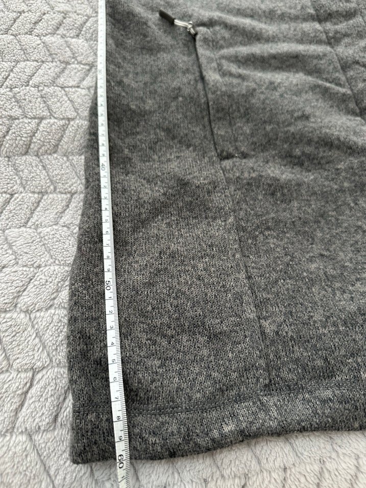 Gri  Midi Boy Düğmeli Kaban - Görsel 4