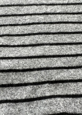 Gri Çizgili  Triko Tunik - Görsel 5