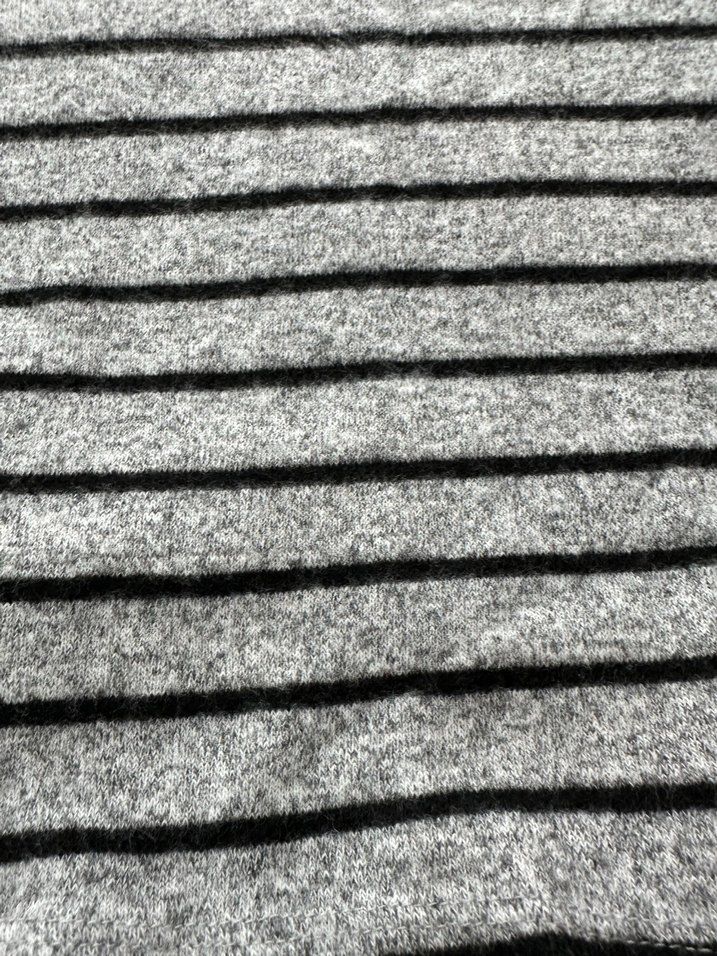 Gri Çizgili  Triko Tunik - Görsel 5