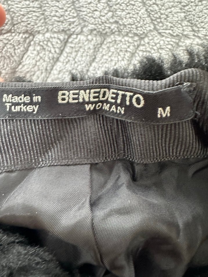 Gri Uzun Kadın pelluş Kürk Mont - Görsel 4