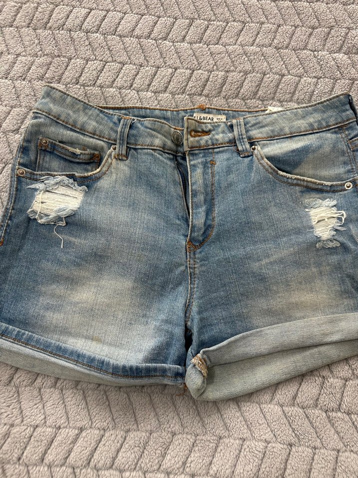 Mavi  Mini Denim Şort - Görsel 4