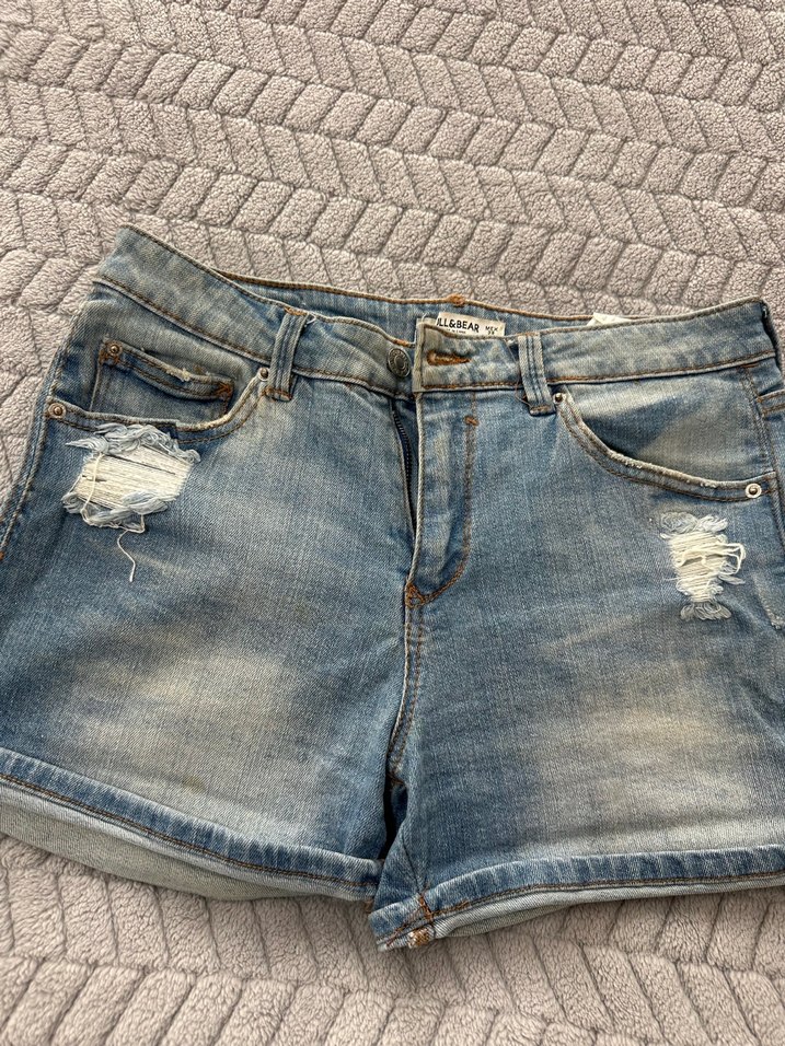 Mavi  Mini Denim Şort - Görsel 3