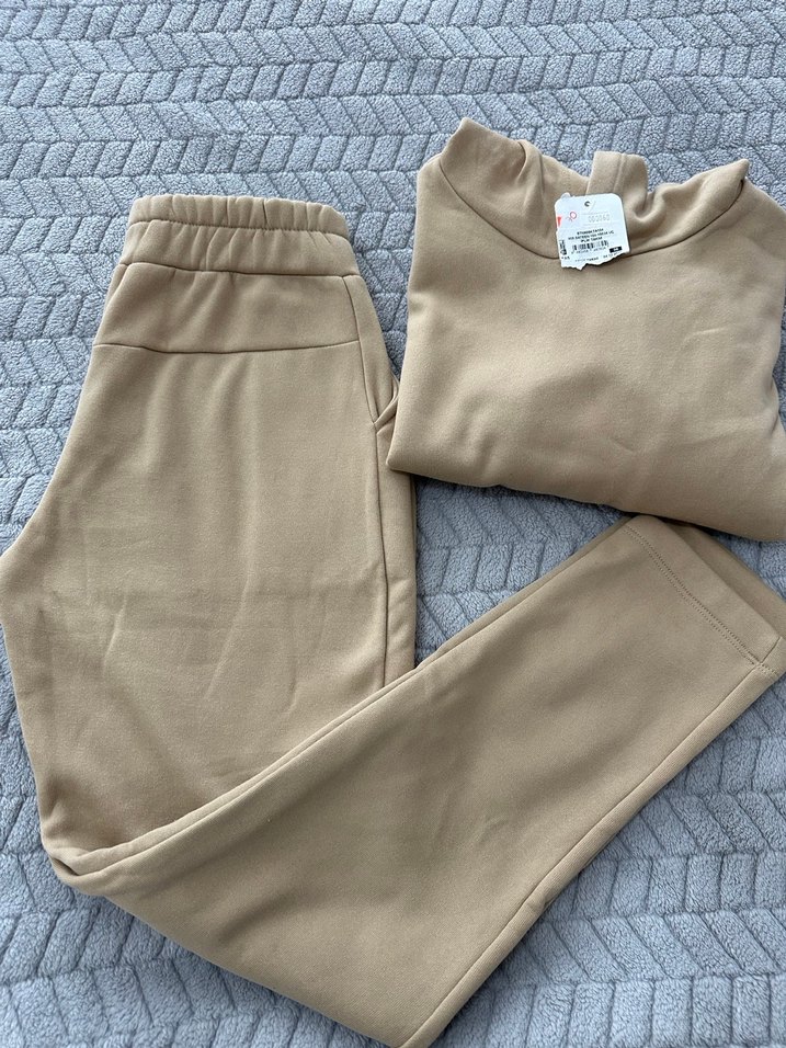 Bej  Eşofman takımı Rahat Kesim - Görsel 2