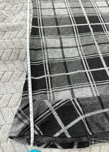 Gri Ekoseli Uzun Kollu Kadın Elbise - Görsel 7