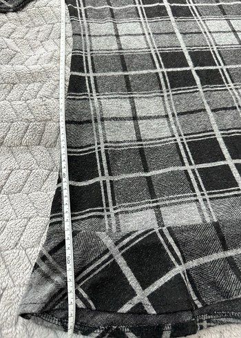 Gri Ekoseli Uzun Kollu Kadın Elbise - Görsel 6