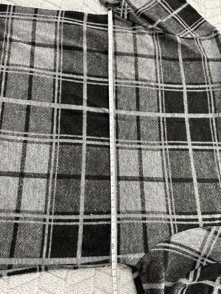 Gri Ekoseli Uzun Kollu Kadın Elbise - Görsel 5