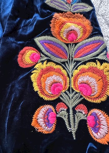 Nakışlı Püsküllü Bohem Kadın Uzun Elbise - Görsel 6