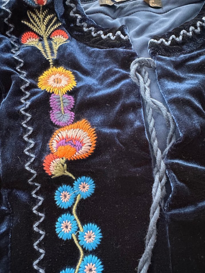 Nakışlı Püsküllü Bohem Kadın Uzun Elbise - Görsel 4