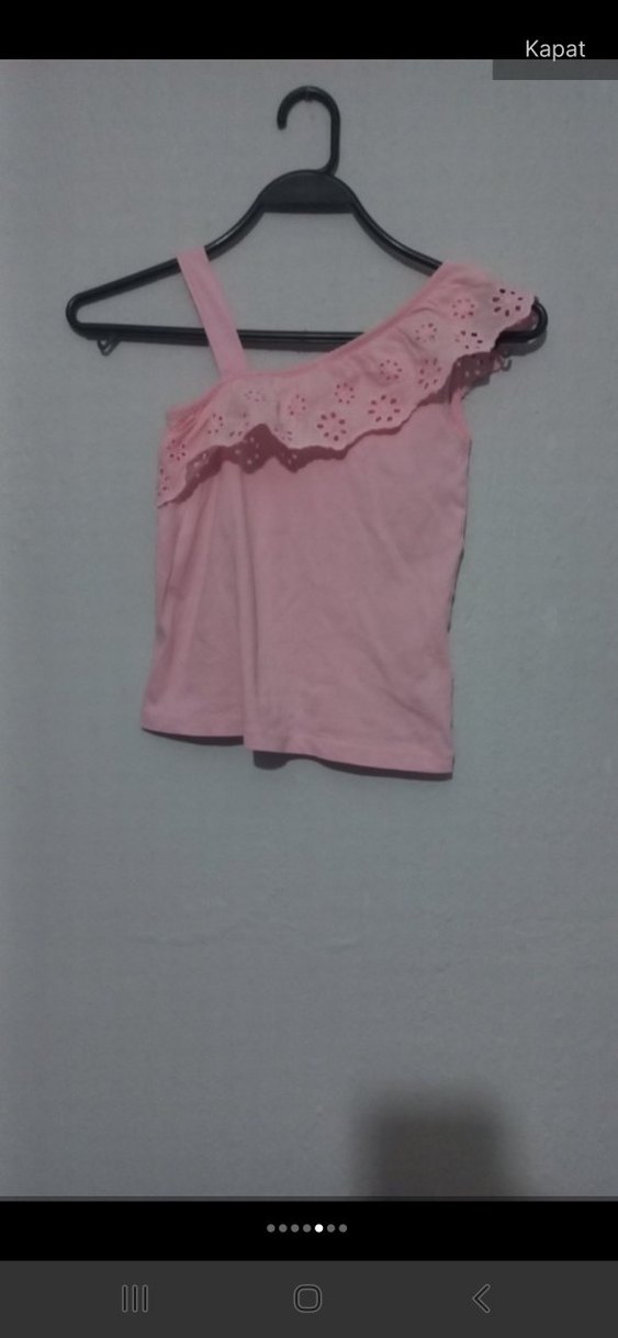 Kız Çocuk Beyaz Çiçekli Fırfırlı Atlet - Görsel 5