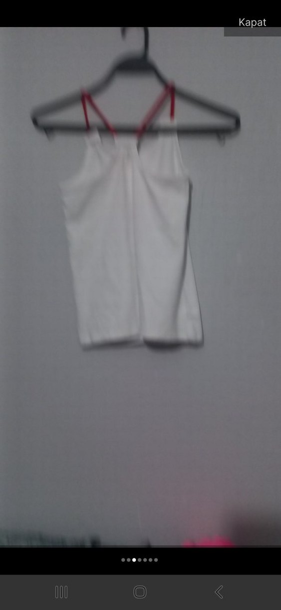 Kız Çocuk Beyaz Çiçekli Fırfırlı Atlet - Görsel 3