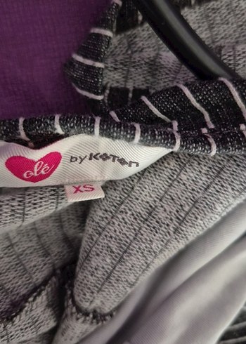 Gri Çizgili Uzun Kadın Tulum - Görsel 3