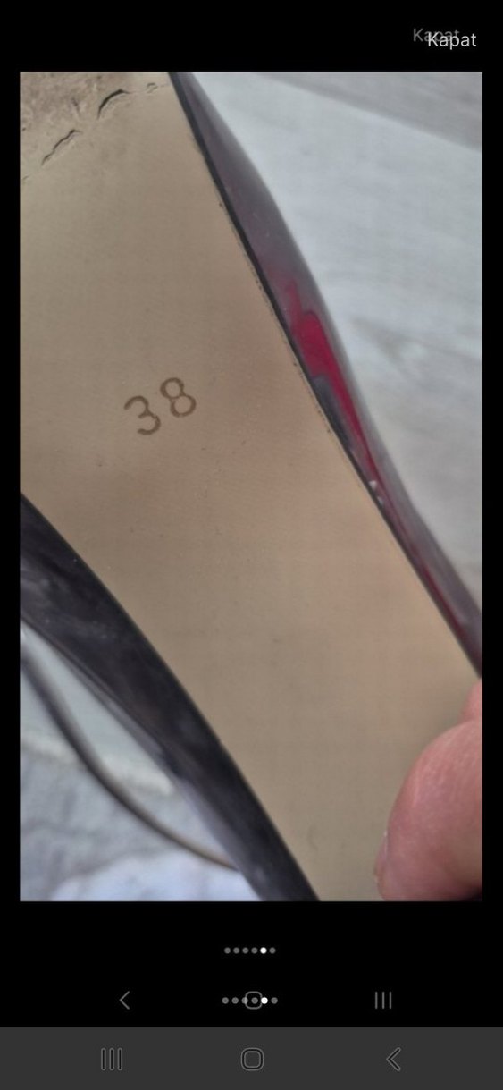 Bej Parlak Metal Stiletto Topuklu Kadın Ayakkabı - Görsel 5