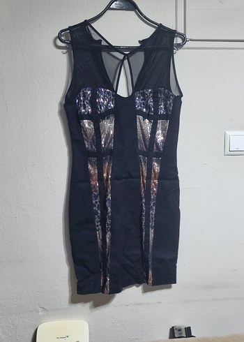 Siyah Gotik Midi Abiye Elbise
